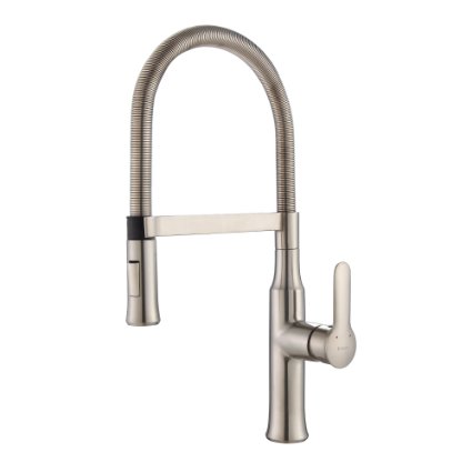 Kraus KPF-1640SS Modern Nola Single Lever Flex Commercial Style Kitchen Faucet, Stainless Steel