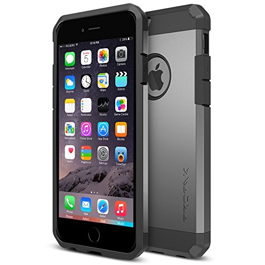 iPhone 6 Case, Trianium [Protak Series] Ultra Protective Case For Apple iPhone 6 4.7 inch [Gunmetal Gray] Dual Layer   Shock-Absorbing Hard Bumper Cover