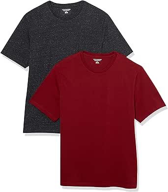 Amazon Essentials Men's Regular-Fit Short-Sleeve Crewneck T-Shirt, Pack of 2