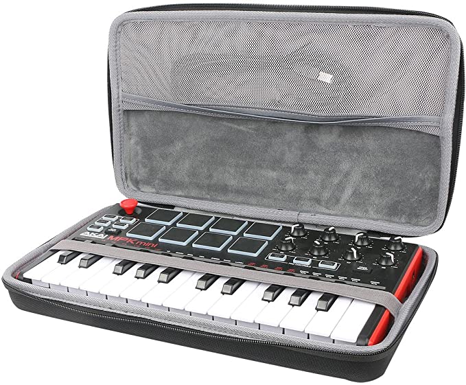 co2CREA Travel Hard Case for AKAI Professional MPK Mini MKII/MPK Mini play 25 Key USB MIDI Keyboard Controller (Case Only)