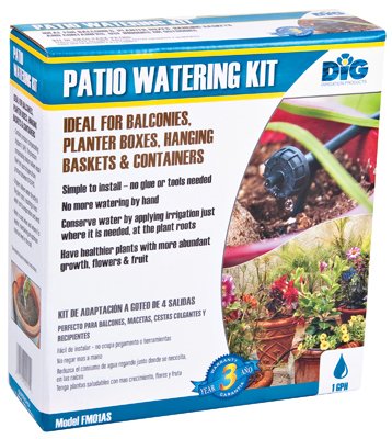DIG FM01AS Patio Drip Watering Kit with Anti-Siphon Valve