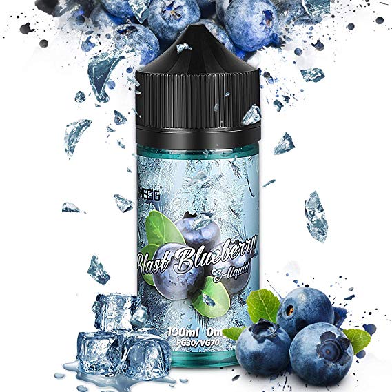 IMECIG Vape Liquid 100ml Blast Blueberry Ice E Liquid for E Cigarettes Vape kit Vape Juice 70VG/30PG E Juice （no Nicotine） (Blast Blueberry(Ice))