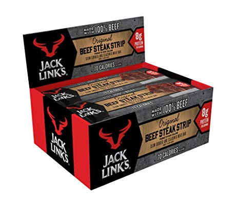 Jack Link's Beef Steak Strip Meat Bar, Original, 12 Count