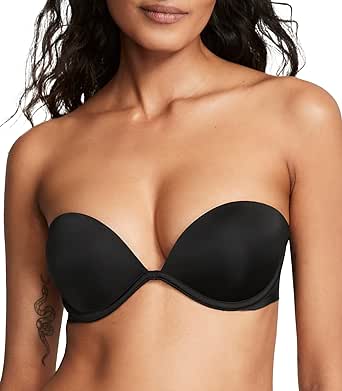 Victoria's Secret Women's Everyway Low Back Clear Strap Push Up Strapless Bra, Bras for Women (32B-38DD)