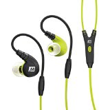 MEE audio M7P Secure-Fit Sports In-Ear Headphones with Mic Remote and Universal Volume ControlGreen