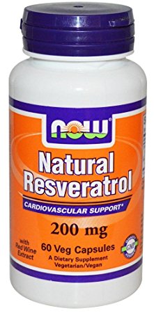 Now Foods Natural Resveratrol, 200mg - 60 caps Cardiovascular Support