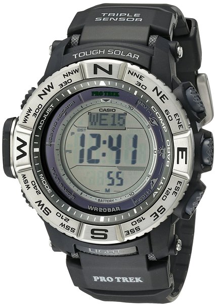 Casio Men's PRW-3500-1CR Atomic Resin Digital Watch