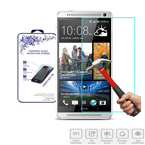 HTC One Max Glass Screen Protector, Nacodex® Premium Real Tempered Glass Film Screen Protector [Guardian Series] 0.33mm 2.5d **New** Ultra Slimpremium Ballistic 99.9% Touch Accurate Perfect Fit Screen Protector Maximum Screen Protection for HTC One Max - ATT Verizon T-mobile, Replacement Glass (HTC One Max)