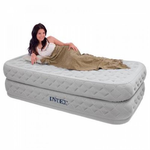 INTEX Twin Supreme Air Flow Bed Raised Airbed Mattress & Pump | 66963E