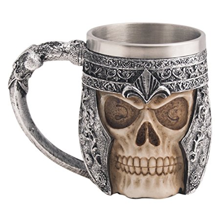 CHICVITA Stainless Steel Skull Coffee Mug for 3D Design
