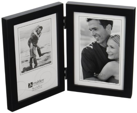 Malden International Designs Black Concept Wood Picture Frame, 3.5-Inch by 5-Inch