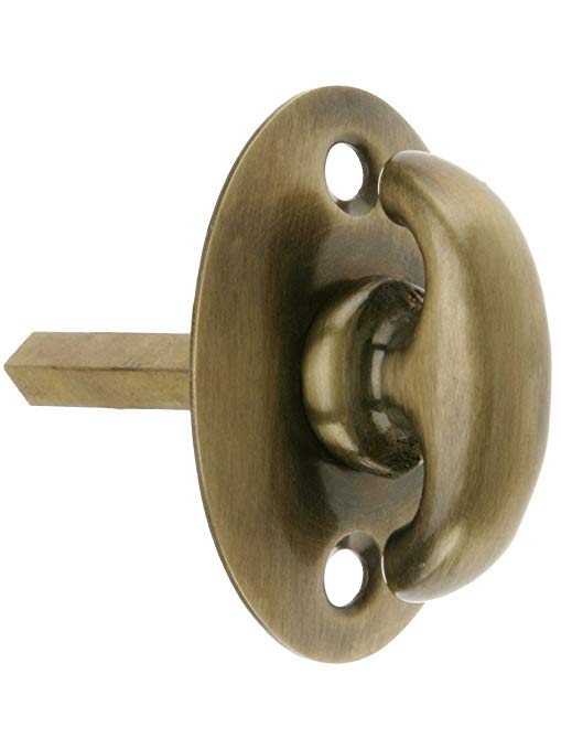 Solid Brass Thumb Turn in Antique-by-Hand Finish
