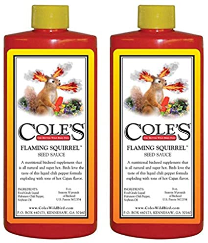 Cole's Wild Bird Products FS08 Flaming Squirrel Seed Sauce, 8-Ounce (2 Pack)