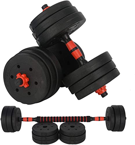 YORKING 20Kg Fitness Dumbells Pair Of Weights Barbell Dumbbell Body Building Set