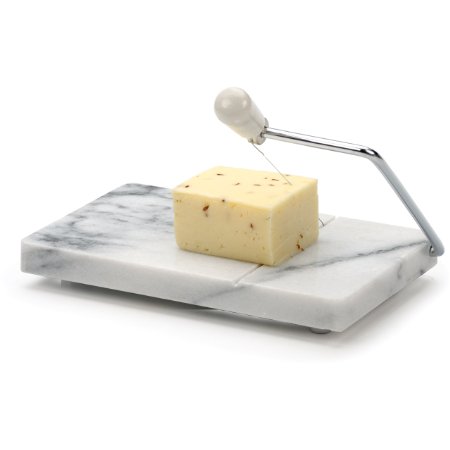 RSVP White Marble Cheese Slicer Board White 1 Kitchen