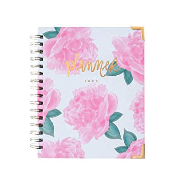 Sweet Water Decor 2020 Planner Weekly and Monthly Planner Peonies Floral Planner Gold Schedule Day Book Agenda Calendar Womens Inspirational Motivational Office Student Hardcover Spiral Bound Yearly