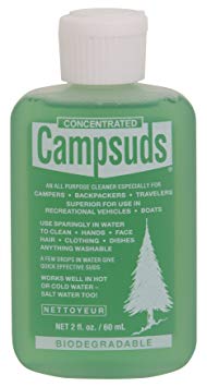 Sierra Dawn Campsuds Outdoor Soap Biodegradable Environmentally Safe All Purpose Cleaner, Camping Hiking Backpacking Travel Camp, Multipurpose for Dishes Shower Hand Shampoo
