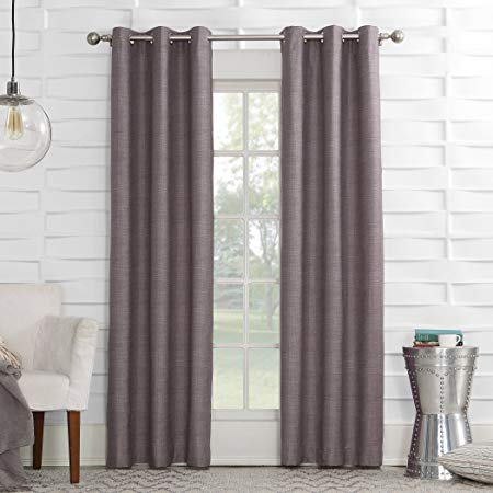 Sun Zero Randall Thermal Insulated Energy Efficient Grommet Curtain Panel, 40" x 84", Plum