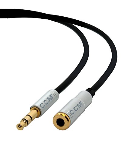 3.5mm Male To 3.5mm Female Stereo Audio Extension Cable - (12 Feet) [New design accomodates Kindle Fire HD, iPad, iPad2, iPad 3, iPhone 5, itouch, Samsung Galaxy Tab, Galaxy Note 2, Galaxy S3 Slll Verizon 4G LTE, AT&T, Sprint ,T-Mobile and smartphone ]