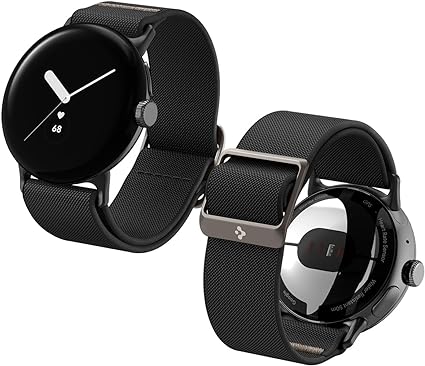 Spigen Lite Fit Designed For Google Pixel Watch Band Nylon Solo Loop Band (2022) - Black