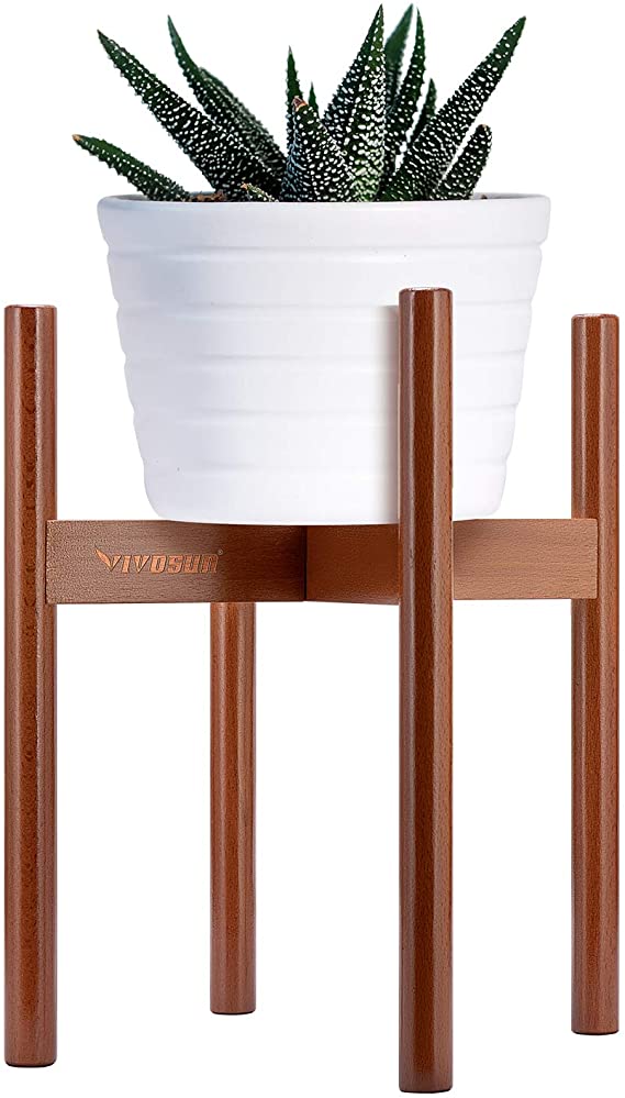 VIVOSUN Mid Century Modern Plant Stand Indoor Wood Plant Holder Flower Pot Holder Fits Pot Size of 8-10 inches (Pot & Plant Not Included)