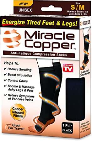 Miracle Copper Anti-Fatigue Compression Socks (Small/Medium)