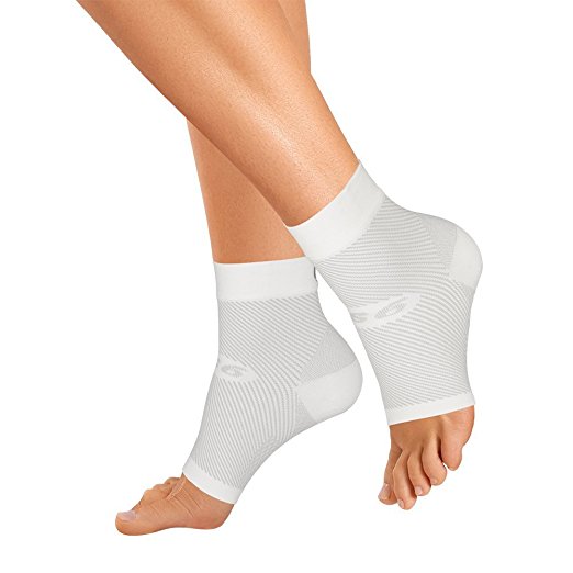 Orthosleeve® FS6 Foot Sleeve | Exclusive 6 Zone Compression Technology® | Plantar Fasciitis, Heel Pain & Swelling Relief | 1 Pair | 30 Day Guarantee | 24/7 Comfort (Large, White)