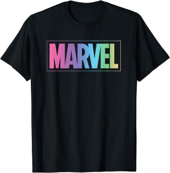 Marvel Logo Pastel Rainbow T-Shirt