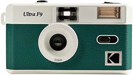 Kodak Ultra F9 35mm Film Camera Camera - Retro Style, Focus Free, Reusable, Built in Flash, Easy to Use (Dark Night Green)