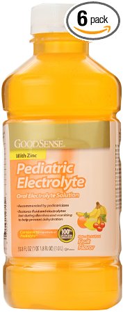 GoodSense Pedia Electrolyte Liquid, Fruit, 33.8 Fluid Ounce (Pack of 6)