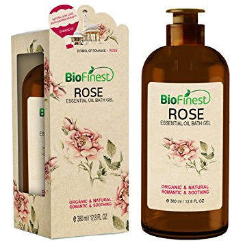 Biofinest Rose Essential Oil Shower Gel - Aromatherapy Luxury Spa Gift Set - Natural Fragrance Body Wash - Organic Moisturizing Bubble Bath - Paraben Sulfate Free - For Dry Skin Acne Women Men Kids