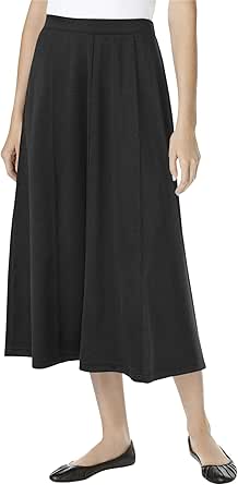 Woman Within Women's Plus Size Ponte Knit A-Line Skirt