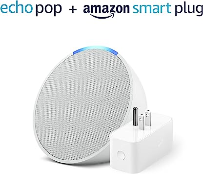 Introducing Echo Pop Glacier White with Amazon Smart Plug