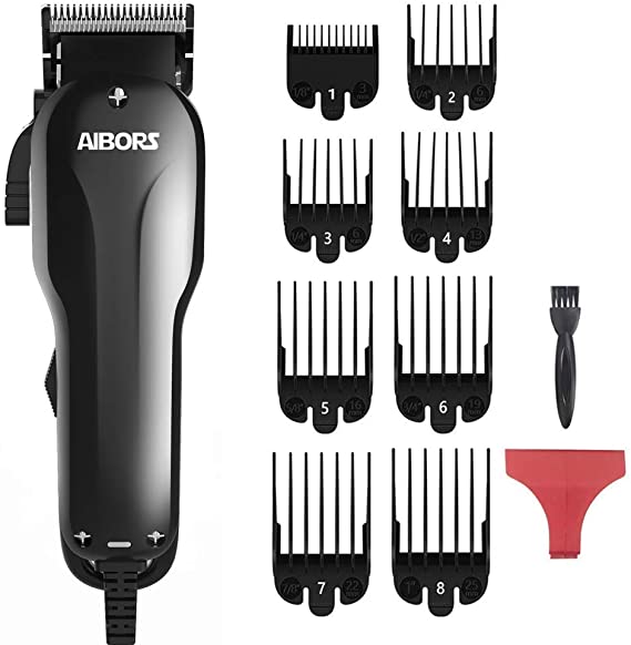 AIBORS Dog Clippers for Grooming for Thick Coats 2-Speed 12V High Power Professional Heavy Duty Quiet Plug-in Dog Grooming Clippers Kit, Dog Hair Clippers, Dog Shaver Trimmers for Cats and Other Pets