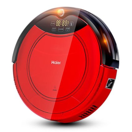 Haier® Original SWR-T321 Pathfinder Vacuum Cleaner Robot Remote Control Self Charging Cleaning Devices Household Robotic Vacuum Cleaner , Red (US PLUG)