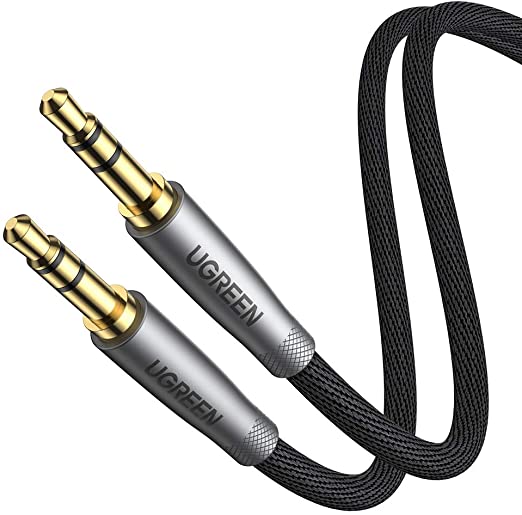 UGREEN 3.5mm Audio Cable, Nylon Braided Aux Cord Male to Male Stereo Hi-Fi Sound Auxiliary Audio Cable for Headphones, Car, Home Stereos, Speakers, Tablets, iPhone, iPad, iPod, Echo & More 3FT