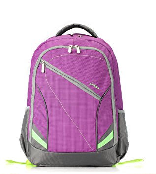 Bipra 15.6 inch Laptop Bag Backpack Suitable For 15.6 Inch Laptops, Netbook Computers, With Pockets (Purple)