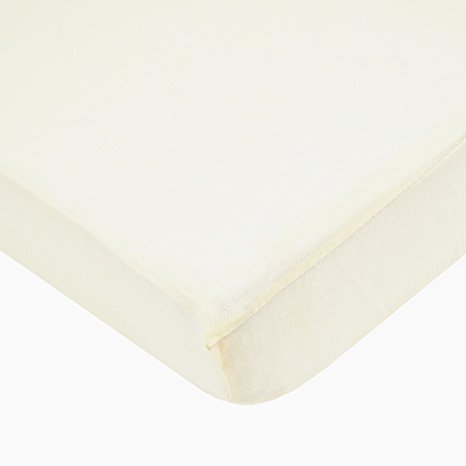 TL Care 100% Cotton Jersey Knit Crib Sheet, Ecru, 28" x 52"