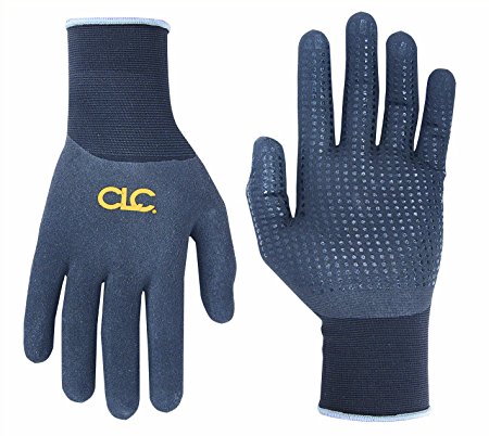 CLC Custom Leathercraft 2039M Sandy Foam Nitrile Dipped Palm Gloves with Pu Dots , Medium