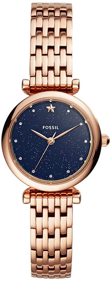 Fossil Women's Mini Carlie Stainless Steel Dress Quartz Watch