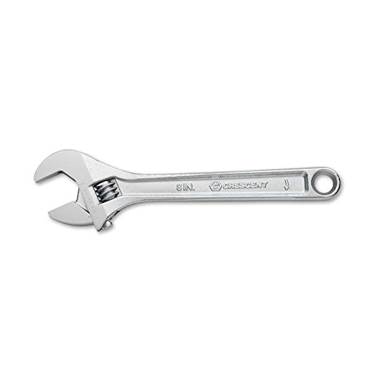 Crescent AC28VSAdjustable Wrench Plated Finish 8 Inch
