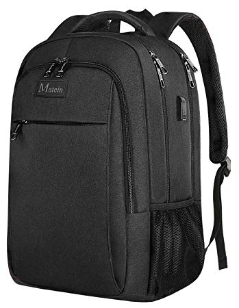 Anti Theft Laptop Backpack, Business Travel Laptop Backpack with USB Charging Port for Women and Men, Water Resistant College School Computer Backpack Daypack Fits 15.6 Inch Laptop and Notebook