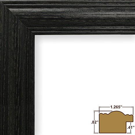 Craig Frames 440BK 16 by 20-Inch Picture Frame, Wood Grain Finish, 1.265-Inch Wide, Black