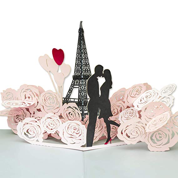 Paper Love Pop Up Romantic Love Card, 3D PopUp Greeting Cards, For Wedding, Anniversary, Valentine’s Day