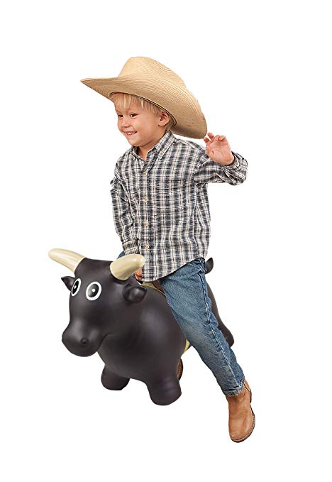 Big Country Toys Lil Bucker Bull - Kids Bouncy Toys - Hopper Ball with Handle for Kids - Rodeo Toy - Bouncy Ball - Rodeo Hopper Toy