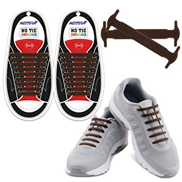 Homar No Tie Shoelaces for Kids and Adults - Best in Sports Fan Shoelaces ¨C Waterproof Silicon Flat Elastic Athletic Running Shoe Laces with Multicolor for Sneaker Boots Board Shoes and Casual Shoes