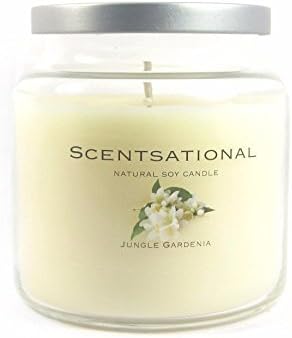 Scentsational JungleGardenia Candle, jar, Ivory
