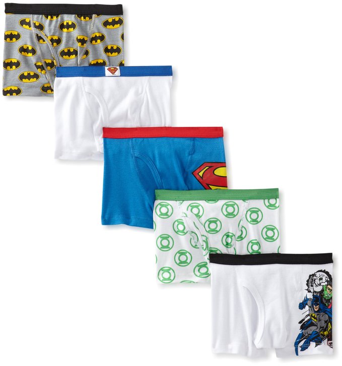 Justice League Little Boys  Boxer Brief Pack of 5