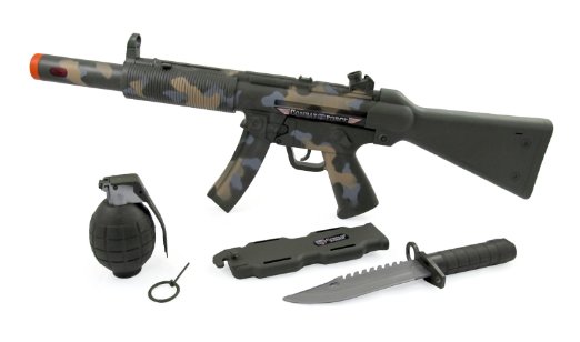 23" Combat Force Machine Gun Military Playset w/ Rifle   Grenade   Knife