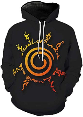 Unisex Hoodies Naruto 3D Print Pullover Sweatshirt Long Sleeves Pullover Tops
